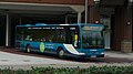 English: Arriva The Shires 3922 (BK58 URP), a Mercedes-Benz Citaro, leaving Great Western Street/Aylesbury bus station onto Friarage Road, Aylesbury, Buckinghamshire, on route 300. Aylesbury depot operate into High Wycombe on route 300 with a batch of these Citaros.