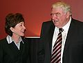 With American football coach John Madden