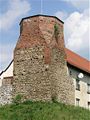 Bergfried "Fangelturm" der Burg Wesenberg mit Übergang von quadratischem zu oktogonalem Querschnitt, Mecklenburg-Vorpommern