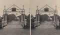1890s - Bridge in Soerakarta. Note: The sign, Regent Policie Soerakarta, on the bridge is probably on the occasion of Queen Wilhelmina's entry into office.