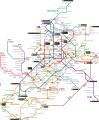 Madrid Metro idealized network.