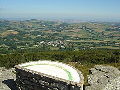 Table d'orientation et panorama du roc de Montalet au sud-est.