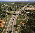 Aerial view of Messejana viaduct over BR-116 Highway.