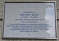 Henry Ries, Meinekestraße 12, Wilmersdorf