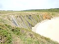 La plage de Lostmarc'h et les falaises la bordant