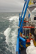 August 7, 2011 Preparing the CTD and water sampler for the next station (6019302978).jpg