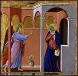 Panel from the Predella from the Maestà, The Annunciation, 1311