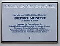 Gedenktafel zur Erinnerung an Friedrich Meinecke