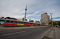 Toronto streetcars traffic jam