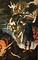 Archangel Michael reaching to save souls near death, by Jacopo Vignali 17th century