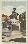 Prince Henry monument, Eastern Avenue and Pleasant Street, Fall River, Mass., by Tichnor Brothers, c. 1930-1945, from the Digital Commonwealth - 1 commonwealth x346g929m.jpg