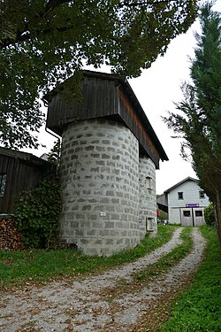 Silo in the Bavarian village Huglfing