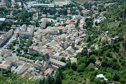 some nice coloured roofs in parts of the village, a view from Roc de Castellane