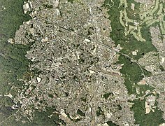 Ikoma city center area Aerial photograph.2008.jpg