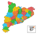 Judicial districts in Catalonia.