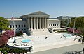 U.S. Supreme Court building at sunset