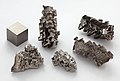 57 Bismuth crystals and 1cm3 cube uploaded by Alchemist-hp, nominated by Brackenheim