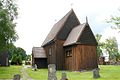 English: Hedared stave church. Svenska: Hedareds stavkyrka ligger i Borås kommun och är Sveriges enda bevarade medeltida stavkyrka.