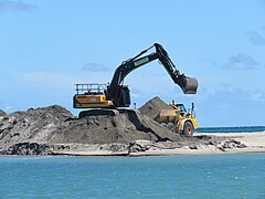 Sand mining at Tern Island Nature Reserve, November 2022 03.jpg