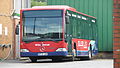 English: Wilts & Dorset 156 (HF55 JZD), a Mercedes-Benz Citaro, in Salisbury, Wiltshire, parked up in the company's bus depot, situated off Castle Street.