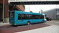 English: Arriva The Shires 3277 (T491 KGB), a DAF SB220/Plaxton Prestige, leaving Great Western Street/Aylesbury bus station onto Friarage Road, Aylesbury, Buckinghamshire, on route 500.