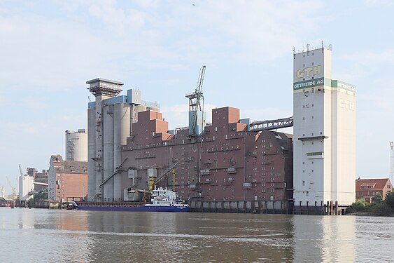 Silos in the port of Hamburg