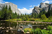 View from the valley floor in Yosemite National Park, California Author: King of Hearts