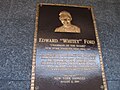 Whitey Ford's plaque in in Monument Park at Yankee Stadium.