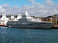 Stealth ship HMS Helsingborg visiting Helsingborg