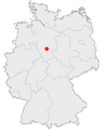 Position of Hildesheim in Germany