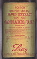 Label of an Eli Lilly Cannabis Fluid extract bottle