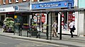 English: Bus stop N in Blue Boar Row, Salisbury, Wiltshire. Salisbury park and ride services use this stop (they do not stop in the bus station).