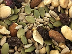 2021-01-06 12 15 43 Cranberry trail mix with cranberries, peanuts, raisins, walnuts, almonds, sunflower seeds, pepitas in the Franklin Farm section of Oak Hill, Fairfax County, Virginia.jpg