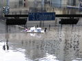 Escaping through flood waters, Central Business District