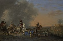 Ruitergevecht bij zonsondergang, 1646, Rijksmuseum Amsterdam