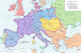 Europe in 1812, before Napoleon's Russian Campaign