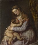 Titian, The Virgin Suckling the Christ Child, circa 1565–75