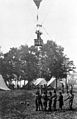 Thaddeus Lowe observing the Battle of Seven Pines or Fair Oaks from his balloon "Intrepid" on the north side of the Chicahominy, 1862