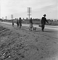 Homeless family of seven, walking the highway from Phoenix, Arizona, February 1939