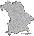 Map of Bad Aibling county in Bavaria Lages des Landkreises Bad Aibling in Bayern