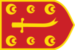 Zulfiqar flag captured during the Battle of Guruslău in 1601