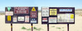 Signs at El Mirage Lakebed, CA