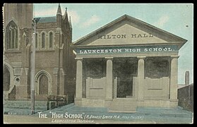 Postcard 1911 of Launceston High School (Milton Hall).jpg