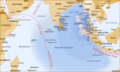 Indian Ocean, tectonic plates, affected regions and places (en)