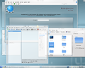 Kubuntu 10.04 - web browser Konqueror, text editor Kate, file manager Dolphin