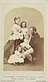 Alice with her husband and children, c. 1870s