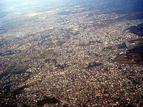 Aerial view of the city of Jammu.