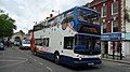 English: Stagecoach in Hampshire 18503 (KX06 LYV), a Dennis Trident/Alexander ALX400, in Blue Boar Row, Salisbury, Wiltshire, on the Activ8 service. Stagecoach run this service, jointly with Wilts & Dorset, from thier Andover depot.