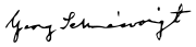 Signature of Georg Schnéevoigt