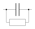 Substitute diagram of real capacitor